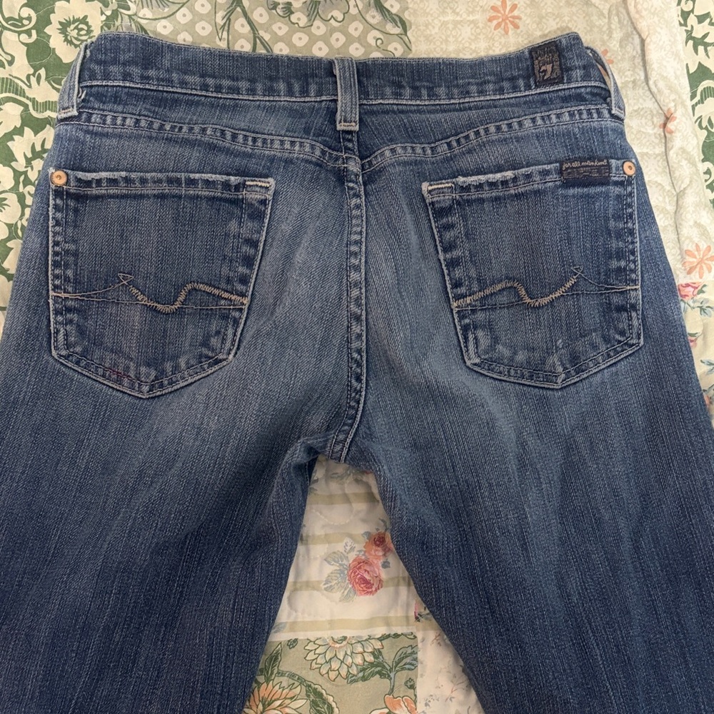 7 For All Mankind Classic Blue Boot Cut Jeans
